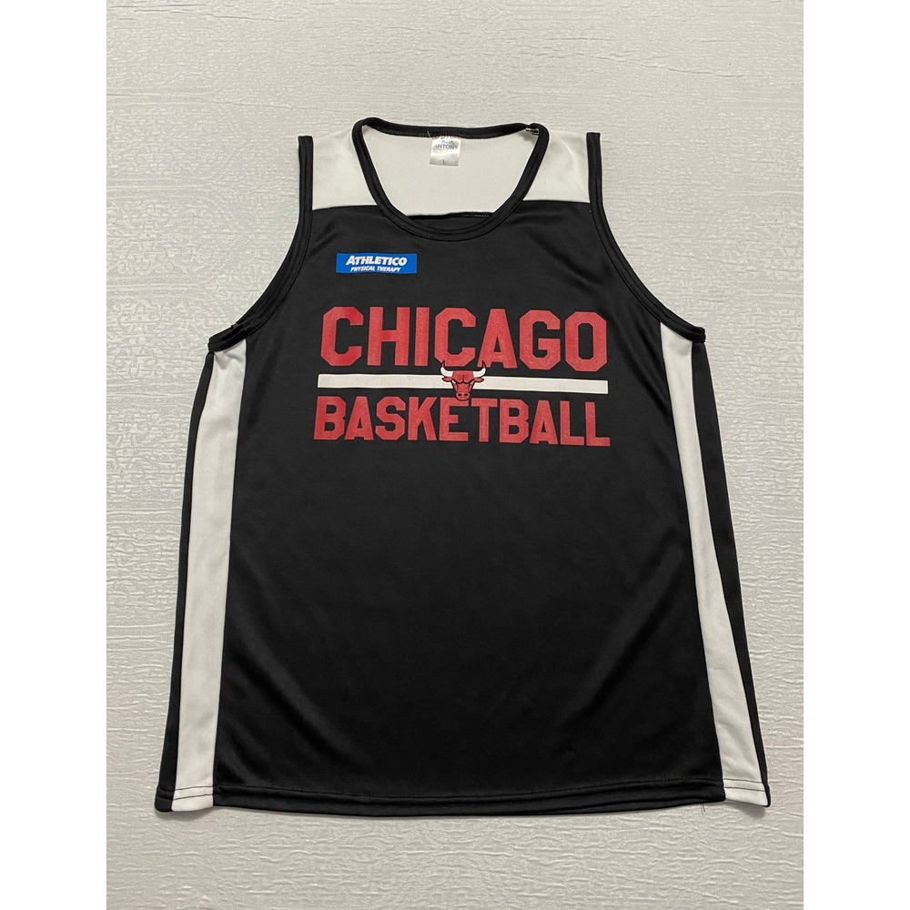 Chicago‎ Bulls Basketball Jersey Athletico Physical Therapy Black L Pro Sport